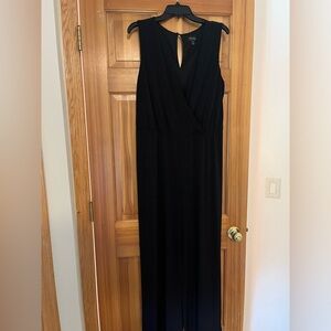 Thalia Sodi brand Black dress jumpsuit , size large. Silky material